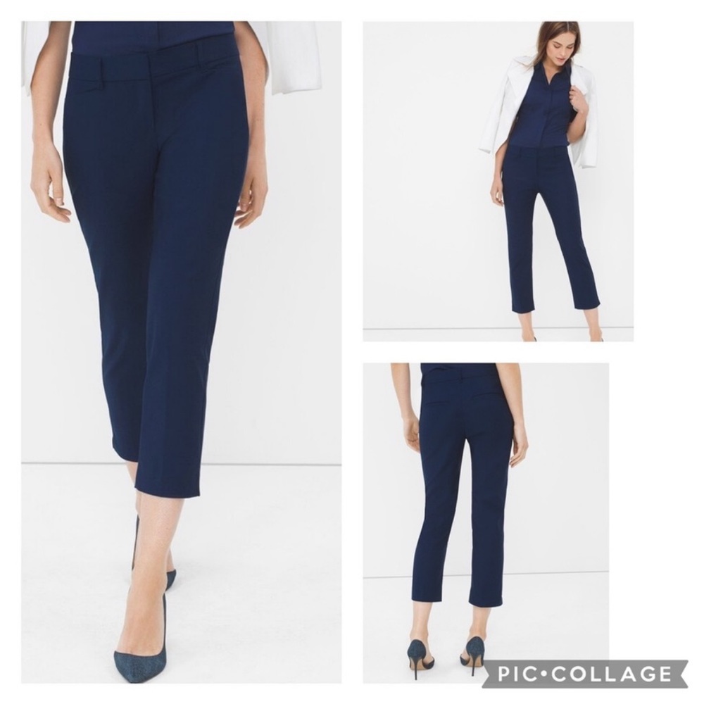 White House Black Market Perfect Form Straight Crop Pants